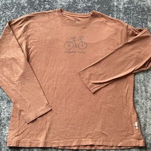 GOD KARMA by LIFE IS GOOD T-Shirt Alternative Energy Bicycle Orange  Cotton XL